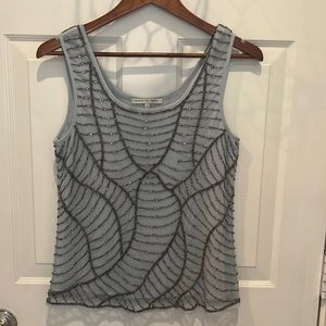'Search for Sanity' Beaded Sequin Tank Top Women’s Small
